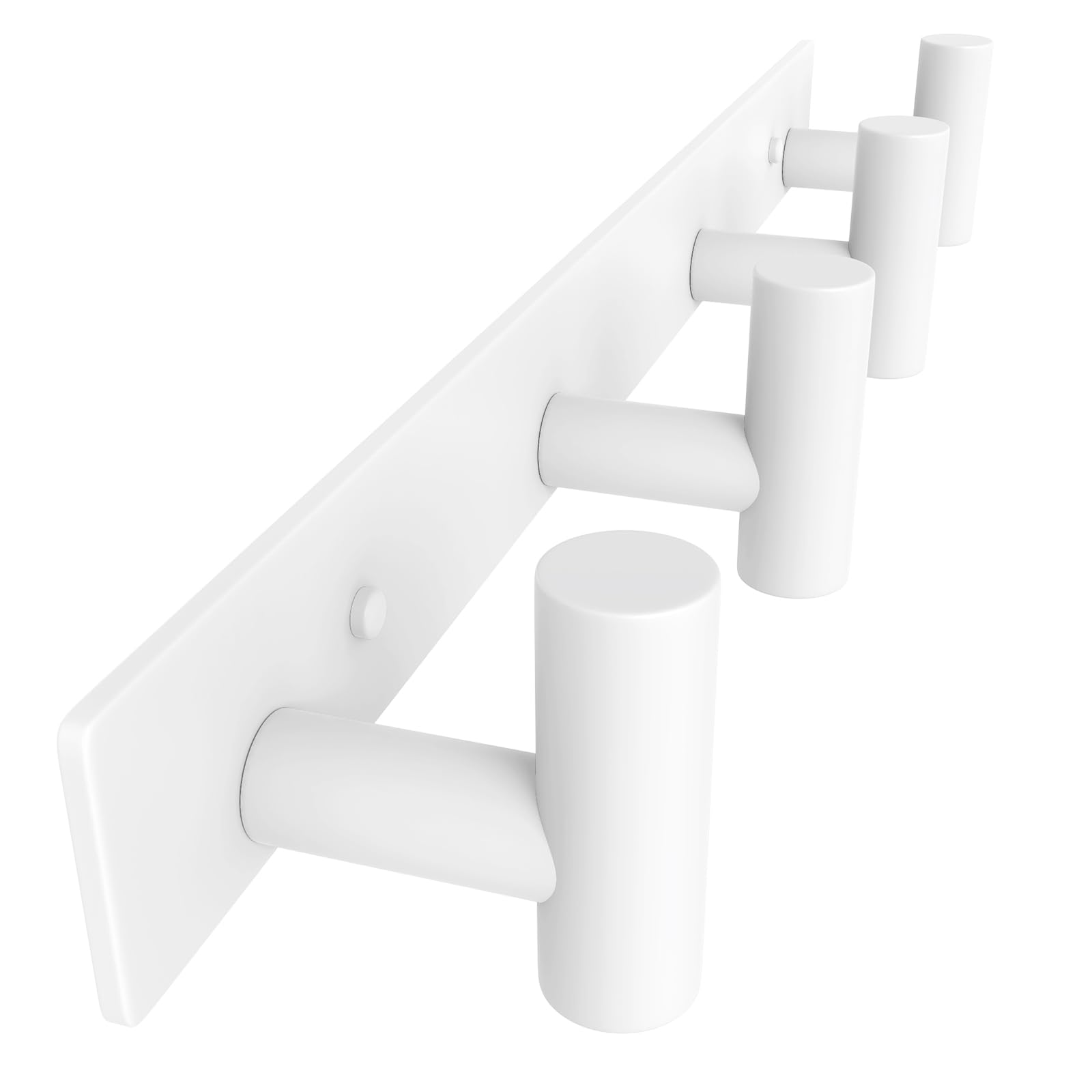 VAEHOLD Silvery Hat and Coat Wall Mount Rack - 5 Hooks for Robes, Bags, Keys, and Towels - Bathroom Towel Hanger Organizer (1 Pack)
