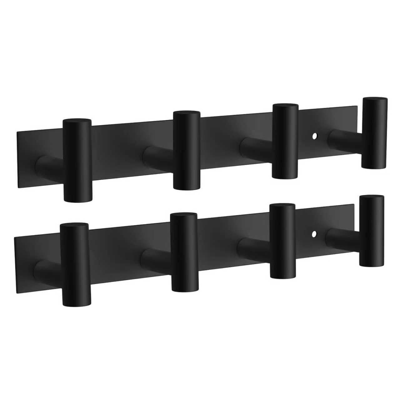 VAEHOLD Silvery Hat and Coat Wall Mount Rack - 5 Hooks for Robes, Bags, Keys, and Towels - Bathroom Towel Hanger Organizer (1 Pack)
