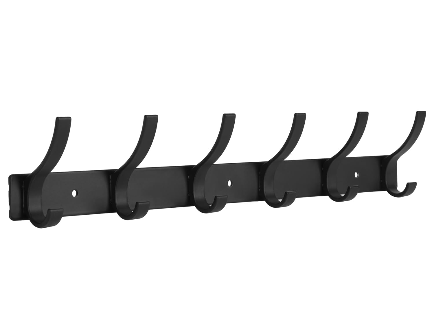 Optish Coat Rack Wall Mount, Wall Hooks for Hanging, Entry Coat Hooks Coat Hanger, Hat Rack Holder for Wall, Key Holder Purse Racks, Towel Rack for Bathrooms (2 Pack, Black)