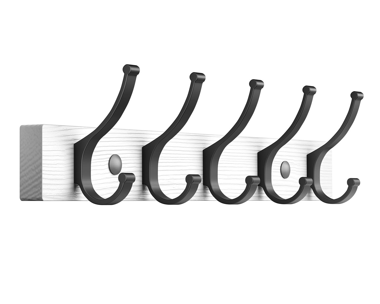 Optish Coat Rack Wall Mount, 16.5 Inches Wood Coat Hooks, Wall Hooks for Hanging, Hat Rack Bag Hanger Key Holder for Wall, Purse Hanger Towel Racks for Bathroom (1Pack, Brown)