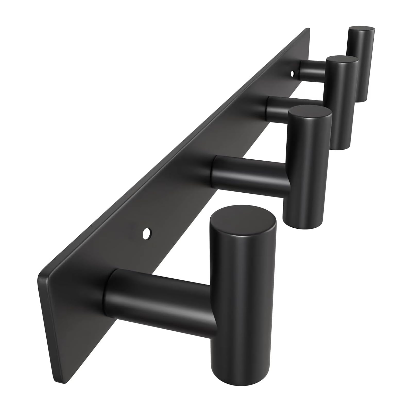 VAEHOLD Silvery Hat and Coat Wall Mount Rack - 5 Hooks for Robes, Bags, Keys, and Towels - Bathroom Towel Hanger Organizer (1 Pack)