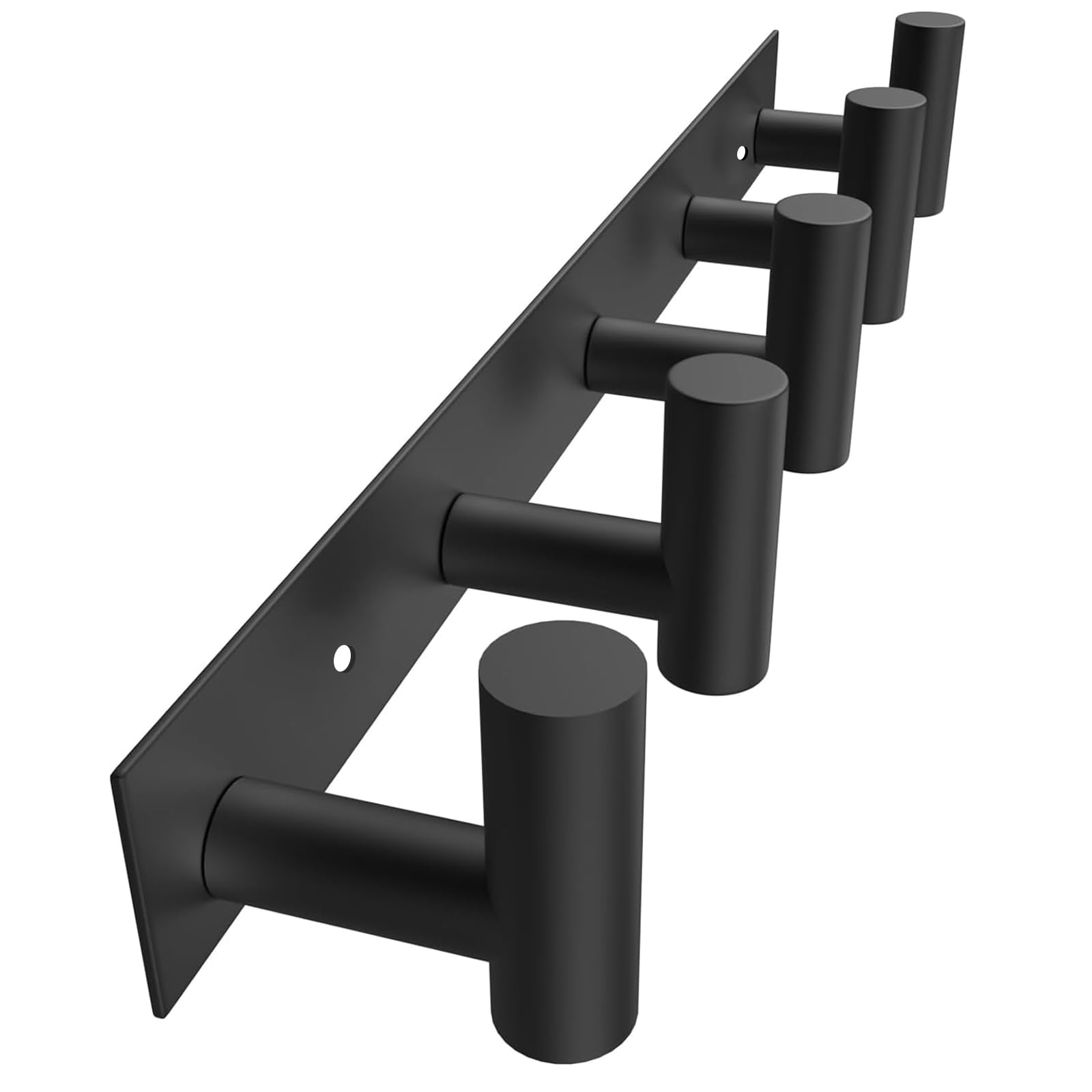 VAEHOLD Silvery Hat and Coat Wall Mount Rack - 5 Hooks for Robes, Bags, Keys, and Towels - Bathroom Towel Hanger Organizer (1 Pack)
