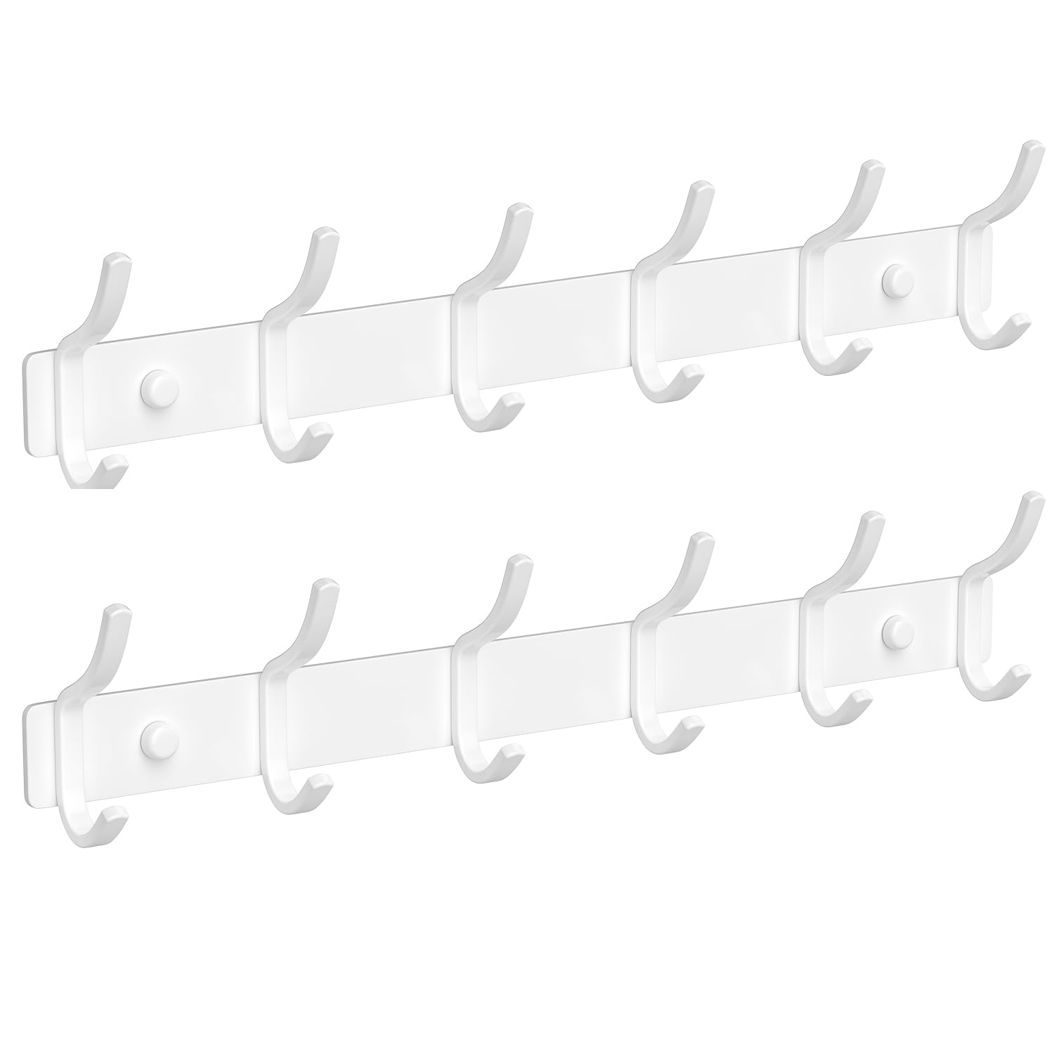 GWAAZXGZ Black Coat Rack Wall Mount - 15 Inch Arc Shaped Design with 6 Hooks for Hanging Coats, Bags, and Towels in Entryway, Livingroom, Bedroom, Bathroom, and Kitchen, 1 Pack