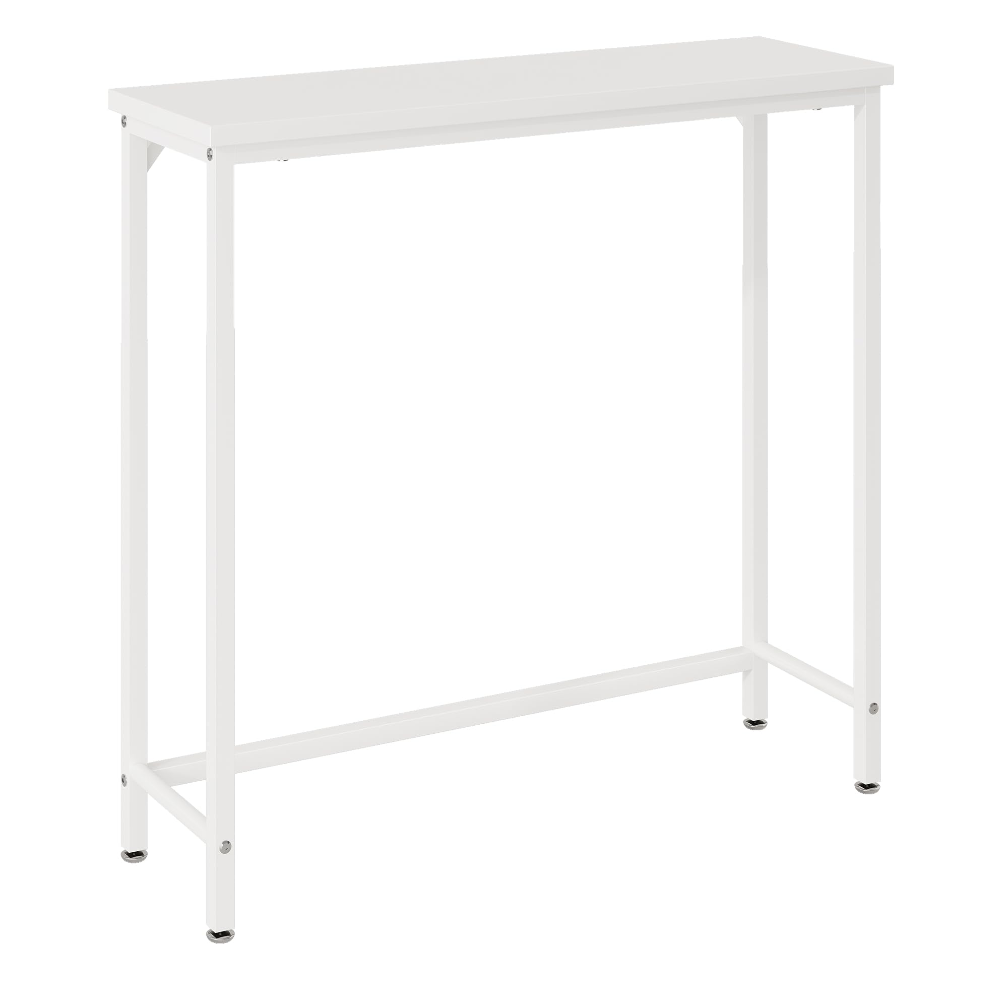 Narrow Console Table for Entryway with One-Piece Desktop (No Splicing), Slim Sofa Table Behind Couch, Thin Hallway Table for Small Spaces, Living Room Bedroom Office, Brown