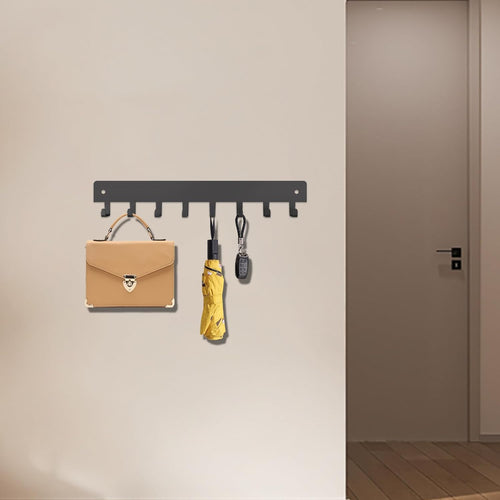 2 Pack Key Holder for Wall, Key Hooks with 8 Hooks, No Drilling Required, Self-Adhesive Key Holder, Hallway Wall Mount Keychain, Key Holder Wall Mount for Corridor, Living Room (Grey)