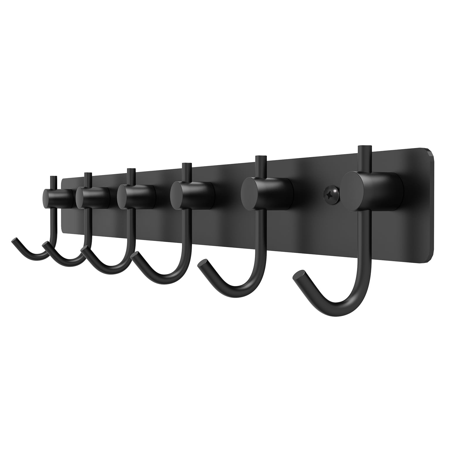 VAEHOLD Silvery Hat and Coat Wall Mount Rack - 5 Hooks for Robes, Bags, Keys, and Towels - Bathroom Towel Hanger Organizer (1 Pack)