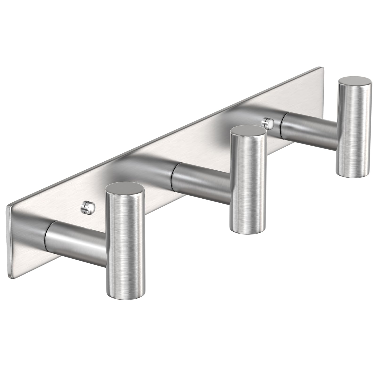 VAEHOLD Silvery Hat and Coat Wall Mount Rack - 5 Hooks for Robes, Bags, Keys, and Towels - Bathroom Towel Hanger Organizer (1 Pack)