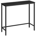 HOOBRO Narrow Console Table, 29.5" Small Entryway Table, Thin Sofa Side Display Table, for Hallway, Bedroom, Living Room, Foyer, Rustic Brown and Black BF75XG01