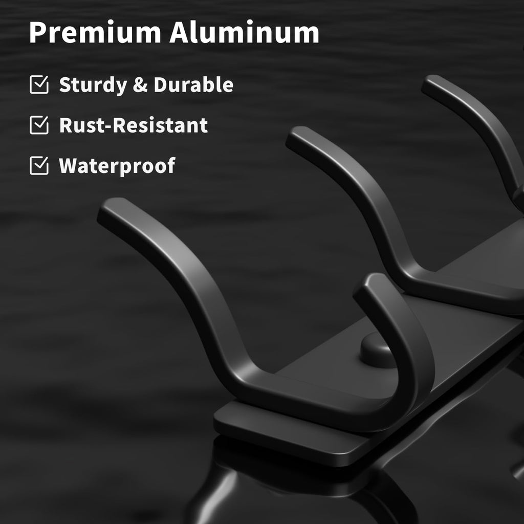 GWAAZXGZ Black Coat Rack Wall Mount - 15 Inch Arc Shaped Design with 6 Hooks for Hanging Coats, Bags, and Towels in Entryway, Livingroom, Bedroom, Bathroom, and Kitchen, 1 Pack