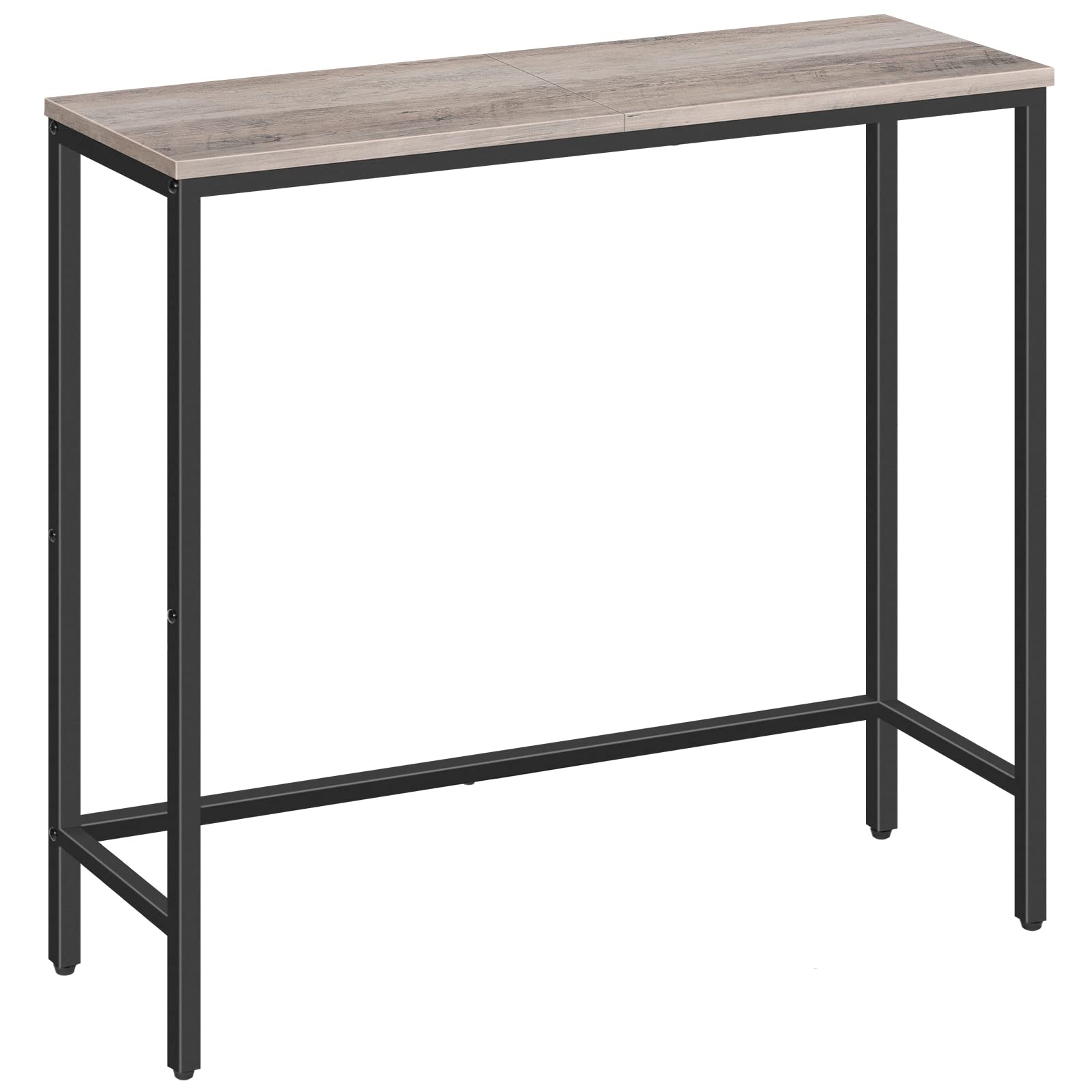 HOOBRO Narrow Console Table, 29.5" Small Entryway Table, Thin Sofa Side Display Table, for Hallway, Bedroom, Living Room, Foyer, Rustic Brown and Black BF75XG01