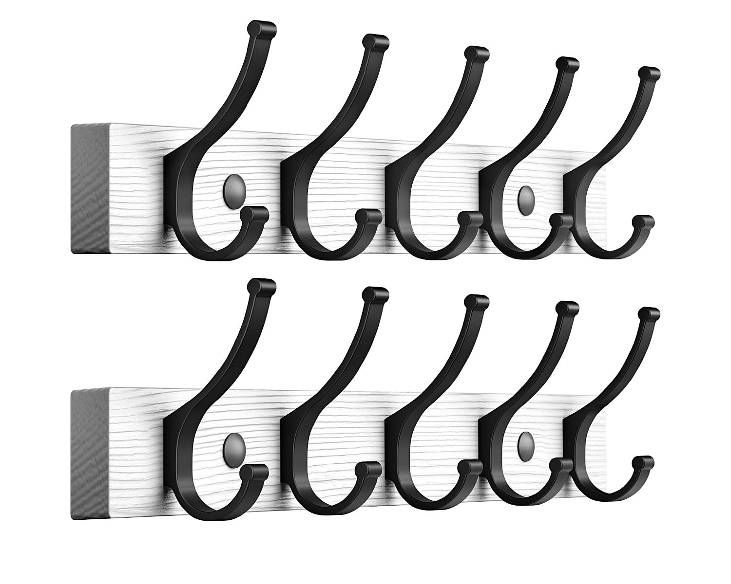 Optish Coat Rack Wall Mount, 16.5 Inches Wood Coat Hooks, Wall Hooks for Hanging, Hat Rack Bag Hanger Key Holder for Wall, Purse Hanger Towel Racks for Bathroom (1Pack, Brown)