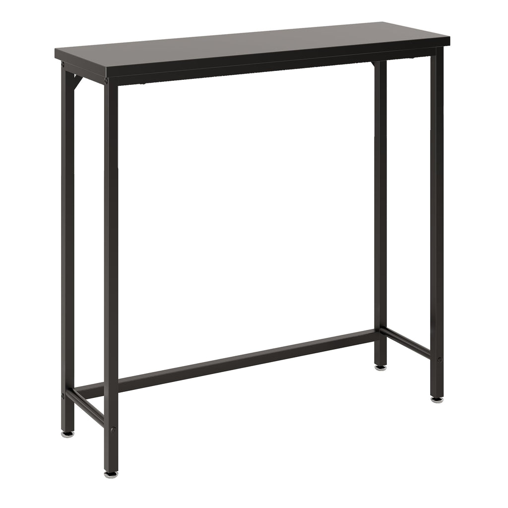 Narrow Console Table for Entryway with One-Piece Desktop (No Splicing), Slim Sofa Table Behind Couch, Thin Hallway Table for Small Spaces, Living Room Bedroom Office, Brown