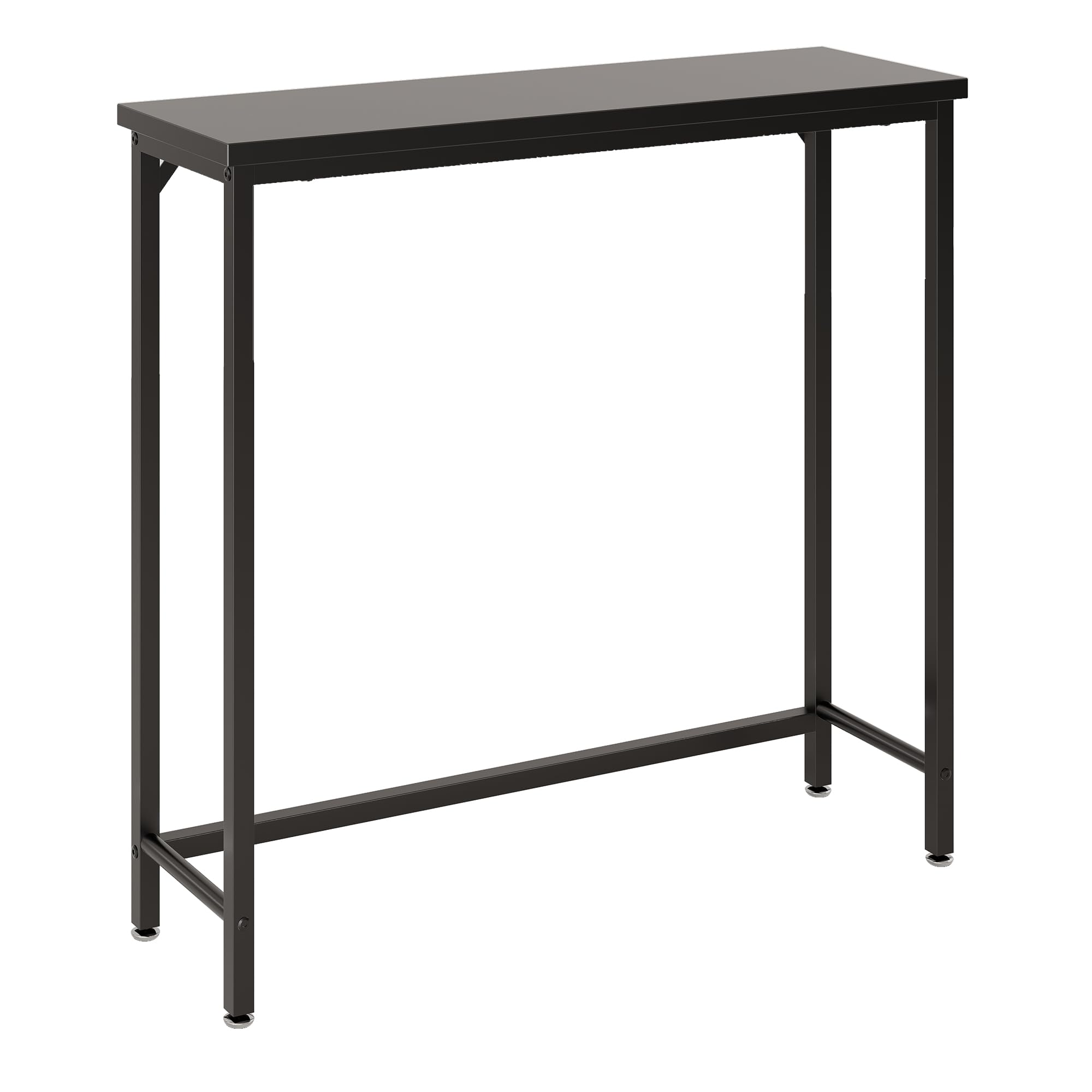 Narrow Console Table for Entryway with One-Piece Desktop (No Splicing), Slim Sofa Table Behind Couch, Thin Hallway Table for Small Spaces, Living Room Bedroom Office, Brown