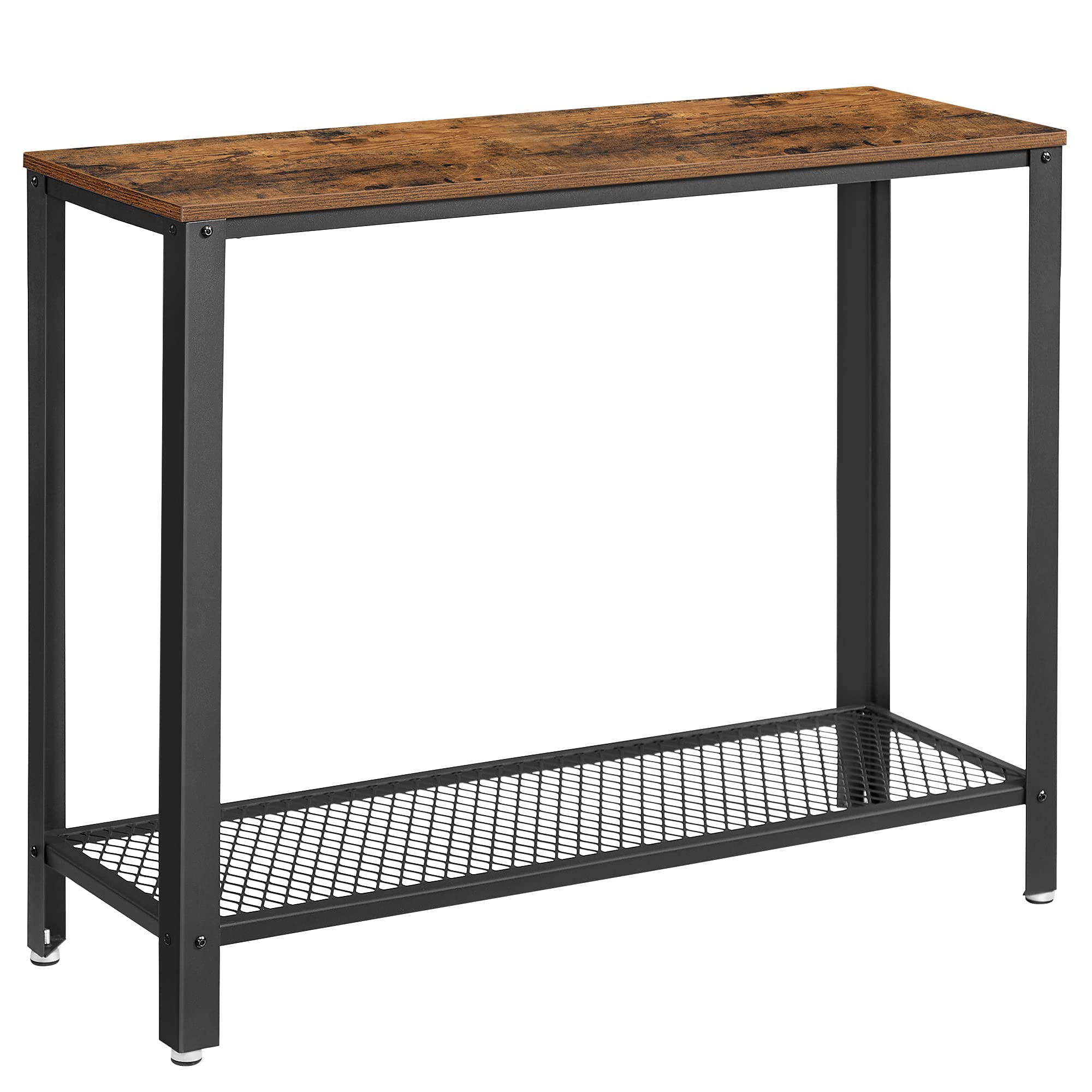 VASAGLE Entryway Table, Long Console Table, Thick Tabletop, Farmhouse Style, for Hallway, Behind the Couch, Living Room, Foyer, Easy Assembly, 11.8 x 63 x 31.5 Inches, Honey Brown ULNT147KB01S