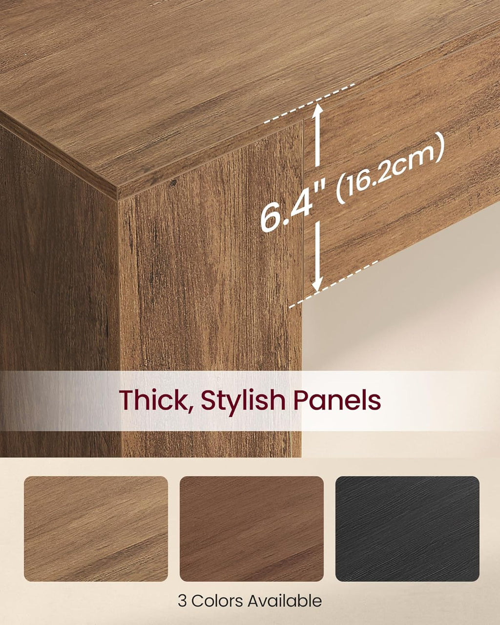 VASAGLE Entryway Table, Long Console Table, Thick Tabletop, Farmhouse Style, for Hallway, Behind the Couch, Living Room, Foyer, Easy Assembly, 11.8 x 63 x 31.5 Inches, Honey Brown ULNT147KB01S